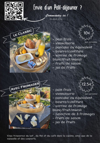 formules petit dejeuner carte chambre NEW qrcode